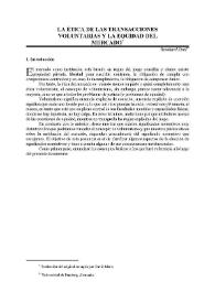 La ética de las transacciones voluntarias y la equidad del mercado