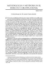 Metodología y metáfora en el Derecho Constitucional