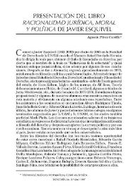 Presentación del libro 'Racionalidad Jurídica, Moral y Política' de Javier Esquivel