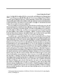 Testimonios sobre la Filosofía del Derecho contemporáneo en México