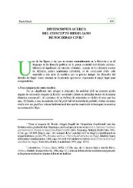 Distinciones acerca del concepto hegeliano de sociedad civil