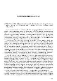 UNWIN, Tim (1995) : El lugar de la Geografía, Ed. Cátedra, Serie Geografía Menos, Madrid, 342 pp. (Edición inglesa, The Place of Geography, Longman...
