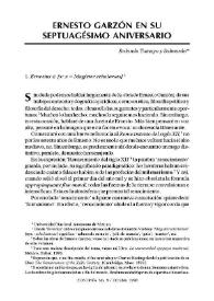 Ernesto Garzón en su septuagésimo aniversario