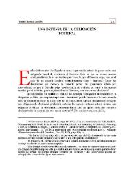 Una defensa de la obligación política