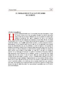 El moralismo e Italia en peligro de muerte