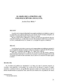 El mapa de la política de colonización en Andalucía