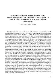 Turismo y hábitat. Alteraciones en la morfoestructura de los asentamientos de la población : la margen Norte de la Ría de Pontevedra
