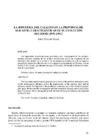 La industria del calzado en la provincia de Alicante : características de su evolución reciente (1970-1991)
