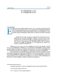 El imperio de la ley y la crisis de la ley