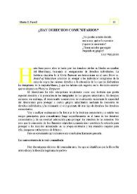 ¿Hay derechos comunitarios?