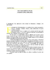 Un caso difícil en el Código civil español