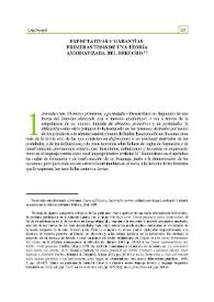 Expectativas y garantías. Primeras tesis de una teoría axiomatizada del Derecho