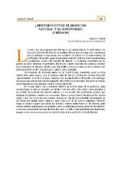 ¿Discusión entre el derecho natural y el positivismo jurídico?