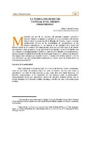 La teoría del Derecho Natural en el tiempo posmoderno