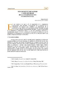 Neoconstitucionalismo y especificidad de la interpretación