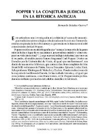 Popper y la conjetura judicial