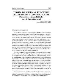 Teoría de sistemas, funciones del Derecho y control social. Perspectivas e imposibilidades para la dogmática penal