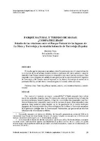 Parque natural y turismo de masas : ¿compatibilidad? Estudio de las relaciones entre el Parque Natural de las lagunas de La Mata y Torrevieja y la...
