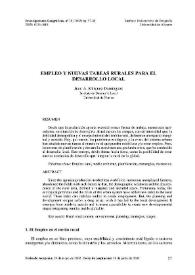 Empleo y nuevas tareas rurales para el desarrollo local