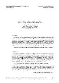 Los fines de la Geografía