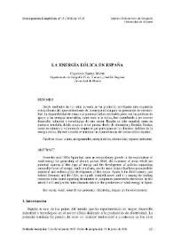 La energía eólica en España