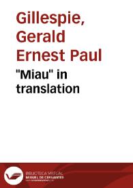 'Miau' in translation