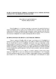 El río Guadalquivir en Córdoba : de origen de la ciudad a espacio conflictivo. Las propuestas de solución