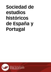 Sociedad de estudios históricos de España y Portugal