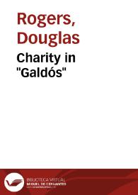 Charity in 'Galdós'