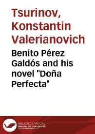 Benito Pérez Galdós and his novel 'Doña Perfecta'