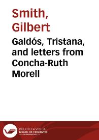 Galdós, Tristana, and letters from Concha-Ruth Morell