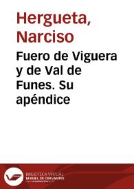 Fuero de Viguera y de Val de Funes. Su apéndice