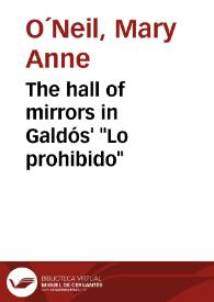 The hall of mirrors in Galdós' 'Lo prohibido'