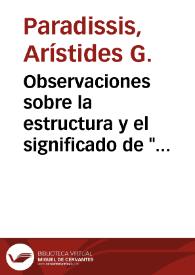 Observaciones sobre la estructura y el significado de 'La corte de Carlos IV'