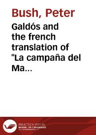 Galdós and the french translation of 
