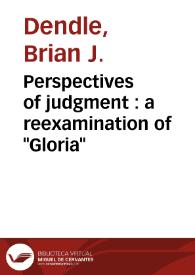 Perspectives of judgment : a reexamination of 'Gloria'