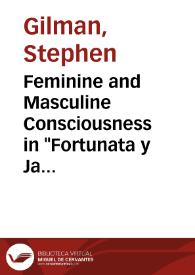 Feminine and Masculine Consciousness in 'Fortunata y Jacinta'