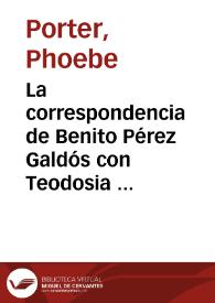 La correspondencia de Benito Pérez Galdós con Teodosia Gandarias