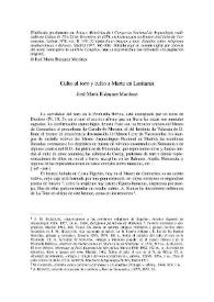 Culto al toro y culto a Marte en Lusitania