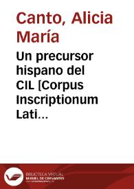 Un precursor hispano del CIL [Corpus Inscriptionum Latinarum] en el siglo XVIII: el marqués de Valdeflores
