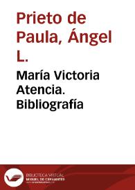 María Victoria Atencia. Bibliografía