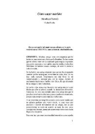 Cómo cazar maridos : (monólogo teatral)