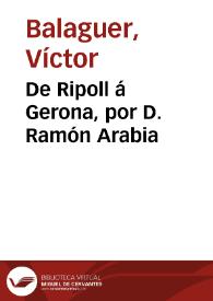 De Ripoll á Gerona, por D. Ramón Arabia