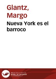 Nueva York es el barroco