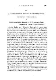 D. Francisco de Rojas, embajador de los Reyes Católicos. Documentos justificativos. [I-XXXI]