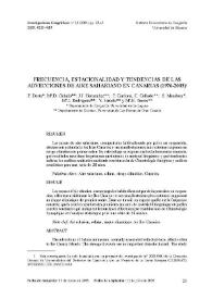 Frecuencia, estacionalidad y tendencias de las advecciones de aire sahariano en Canarias : (1976-2003)