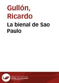 La bienal de Sao Paulo