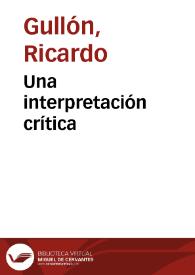 Una interpretación crítica