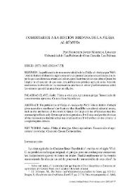 Comentarios a la Edición de la Filaha Al-Rumiyya