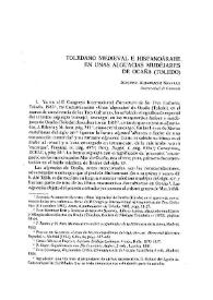 Toledano medieval e hispanoárabe en unas alguacías mudéjares de Ocaña (Toledo)